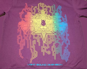 Zip-Up Hoodie (Lightweight) - Interdimensional Light Ship - Size XL (Unisex)