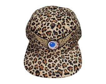 Snapback Flat-Brim Hat - Flying Eyeball- One Of A Kind