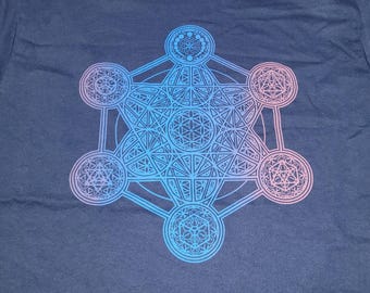 T-Shirt - Metatron's Elements (on Navy)