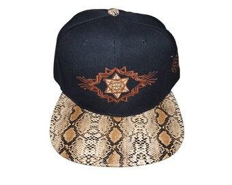 Snapback Flat-Brim Hat - Tron Tetrahedron - One Of A Kind