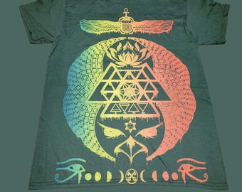 T-Shirt - Ascending Visions (on Forest Green)