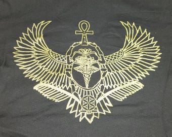 Zip-Up Hoodie (Fleece Lined) - Winged Scarab - Size XL (Men)