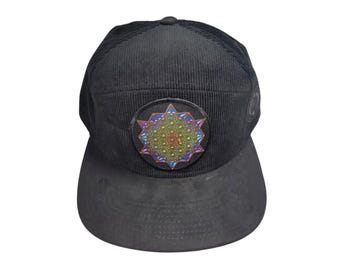 Snapback Flat-Brim Hat - 64-Sided Star Tetrahedron