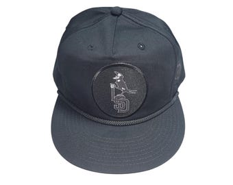 Snapback Flat-Brim Hat - Crow Logo