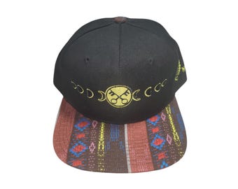 Snapback Flat-Brim Hat - Moon Phases - One Of A Kind