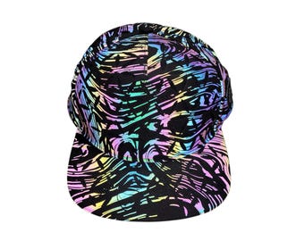 Strapback Flat-Brim Airflow Hat - Reflective Oil Slick - Limited Edition