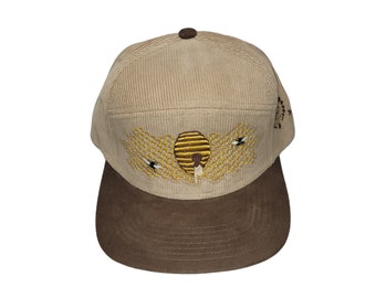 Snapback Flat-Brim Hat - Honeycomb Hideout - One Of A Kind