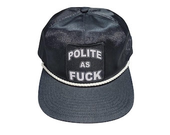 Snapback Flat-Brim Hat - Polite As F*ck