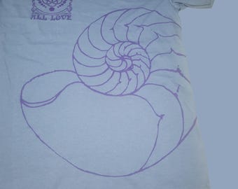 T-Shirt - Ammonite (on Indigo)