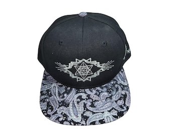 Snapback Flat-Brim Hat - Tron Tetrahedron - One Of A Kind