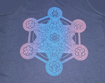 Men's Tank Top - Metatron's Elements (on Navy)