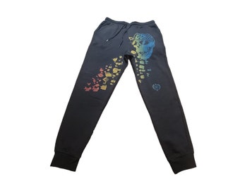 Fleece Joggers - Blowin Chunks (on Black) - SIZE M