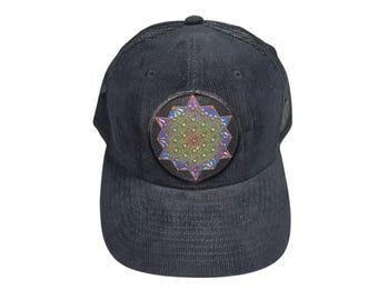 Snapback Bent-Brim Hat - 64 Sided Star Tetrahedron
