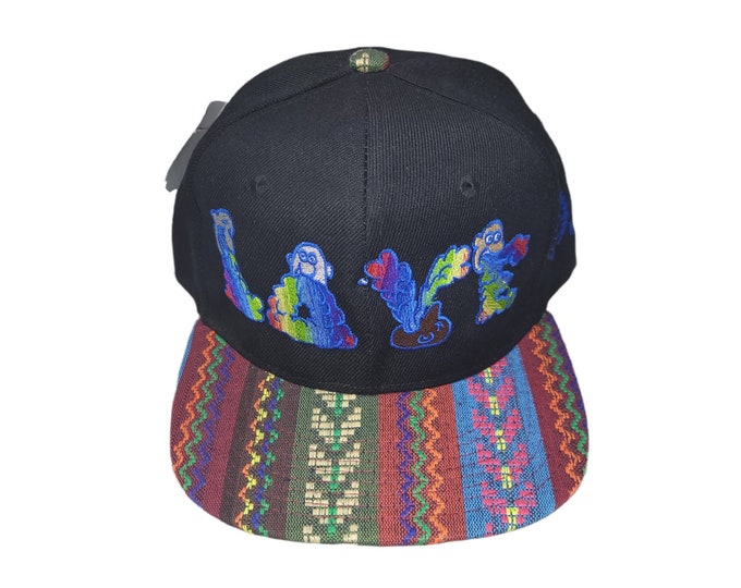 Snapback Flat-Brim Hat - And Then There Were Rainbows - One Of A Kind