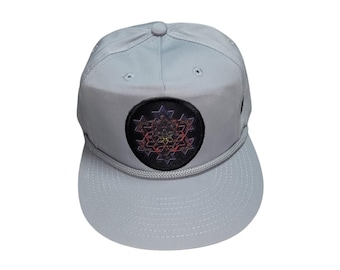 Snapback Flat-Brim Hat - Merkaba Fractal