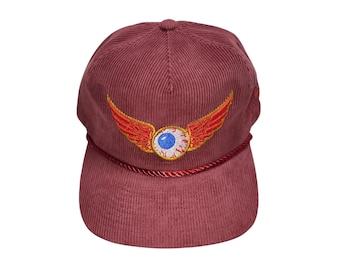 Snapback Bent-Brim Hat - Flying Eyeball- One Of A Kind