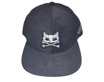 Snapback Flat-Brim Hat - Owl Crossbones - One Of A Kind