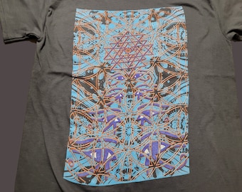 T-Shirt - Eye of Horus Fractal (on Gray)