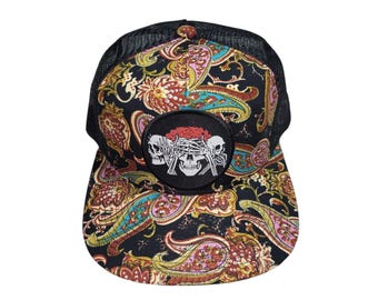 Snapback Flat-Brim Hat - No Evil