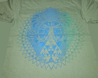 T-Shirt - Fractal of Self (on Army Green)