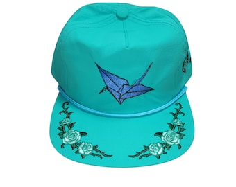 Snapback Flat-Brim Hat - Crane (One-of-a-kind)