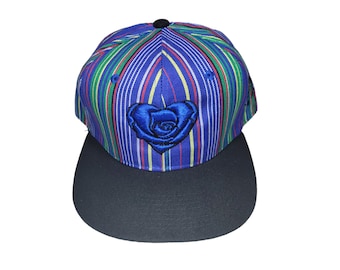 Snapback Flat-Brim Hat - Heart Rose - One Of A Kind