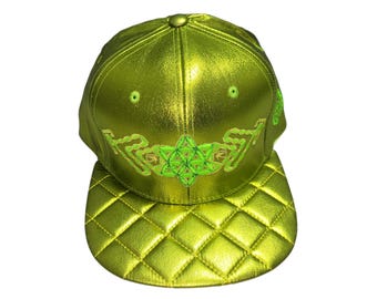 Snapback Flat-Brim Hat - Plant of Life - One Of A Kind