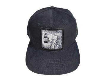 Snapback Flat-Brim Hat - Keeping The Darkness Lit