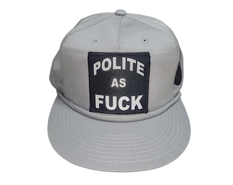 Snapback Flat-Brim Hat - Polite As F*ck