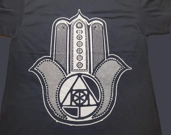 T-Shirt - Hamsa (on Black, Army or Sand)