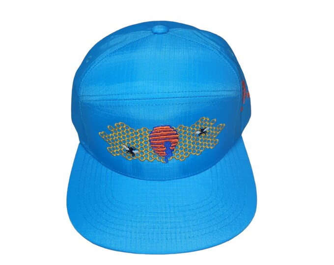 Snapback Flat-Brim Hat - Honeycomb Hideout - One Of A Kind