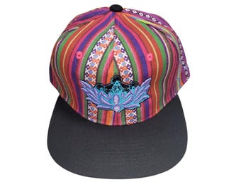 Snapback Flat-Brim Hat - Metatron's Lotus - One Of A Kind