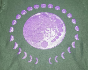Pullover Hoodie (Heavyweight) - Moon Cycles - Size XL (Men)