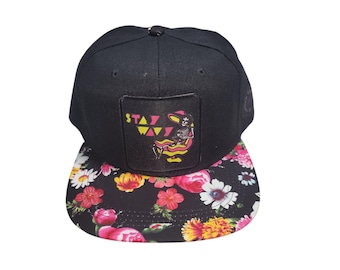 Snapback Flat-Brim Hat - Stay Wavy