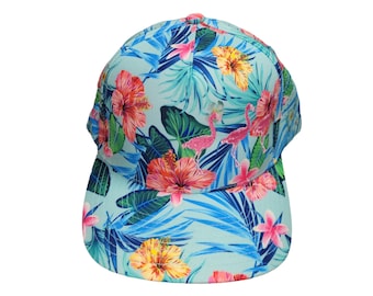 Snapback Bent-Brim Hat - Flamingos - One Of A Kind