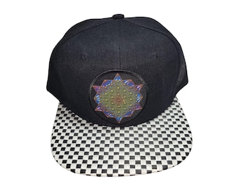Snapback Flat-Brim Hat - 64-Sided Star Tetrahedron