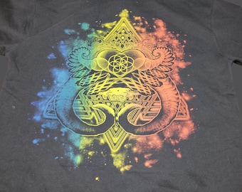 Pullover Hoodie - Heart Fractal - Size XL (Men)