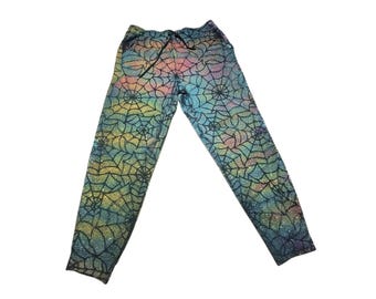Fleece Joggers - Cosmic Web (TieDye/Black)
