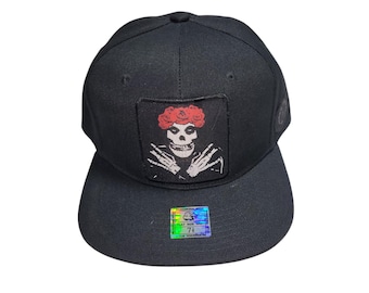 Fitted Flat-Brim Hat - Misfit Bertha (on Black)
