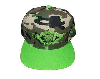 Snapback Flat-Brim Hat - Tron Tetrahedron - One Of A Kind