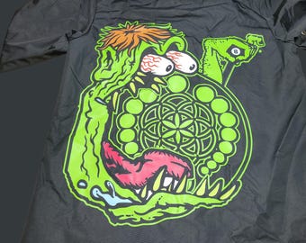 Water-Resistant Hooded Windbreaker - Snotrod - Size L (Men)