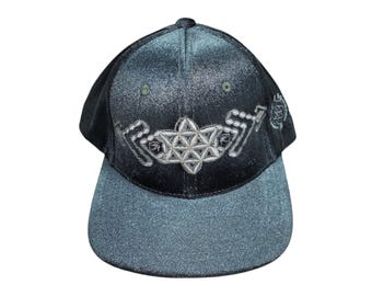 Snapback Bent-Brim Hat - Plant of Life - One Of A Kind