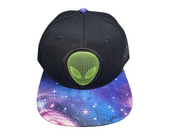 Snapback Flat-Brim Hat - Alien Render