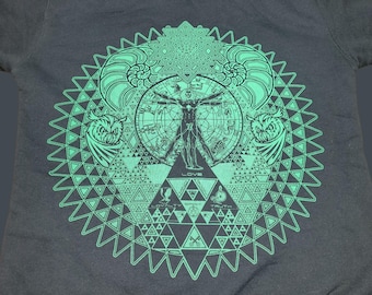 Zip-Up Hoodie (Fleece Lined) - Fractal Of Self - Size S (Men)
