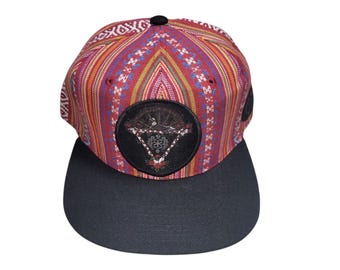 Snapback Flat-Brim Hat - Bones Under The Stars