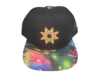 Snapback Flat-Brim Hat - Alchemy of Creation (One-of-a-kind)