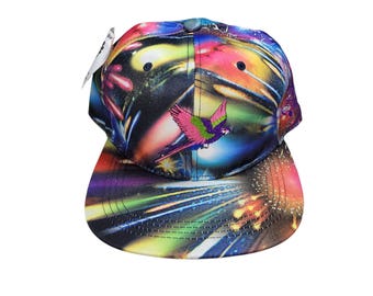 Snapback Flat-Brim Hat - Parrot - One Of A Kind