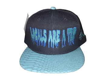 Buckle-back Flat-Brim Hat - Locals Are A Trip - One Of A Kind