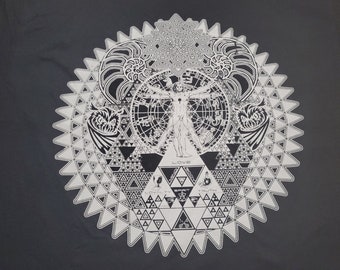 T-Shirt - Fractal of Self (on Black, Army or Sand)