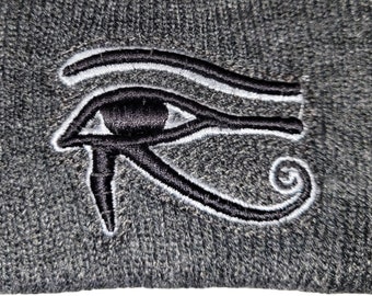 Sock Hat - Eye of Horus (on Charcoal)